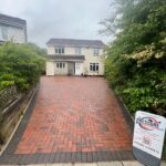 Block Paved Driveway Pressure Washed Before Re-Sanding Cowley