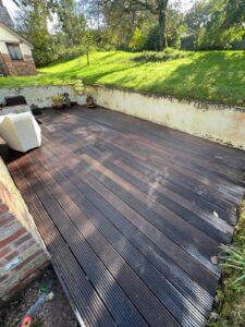 Wooden Decking Cleaned Brampford Speke