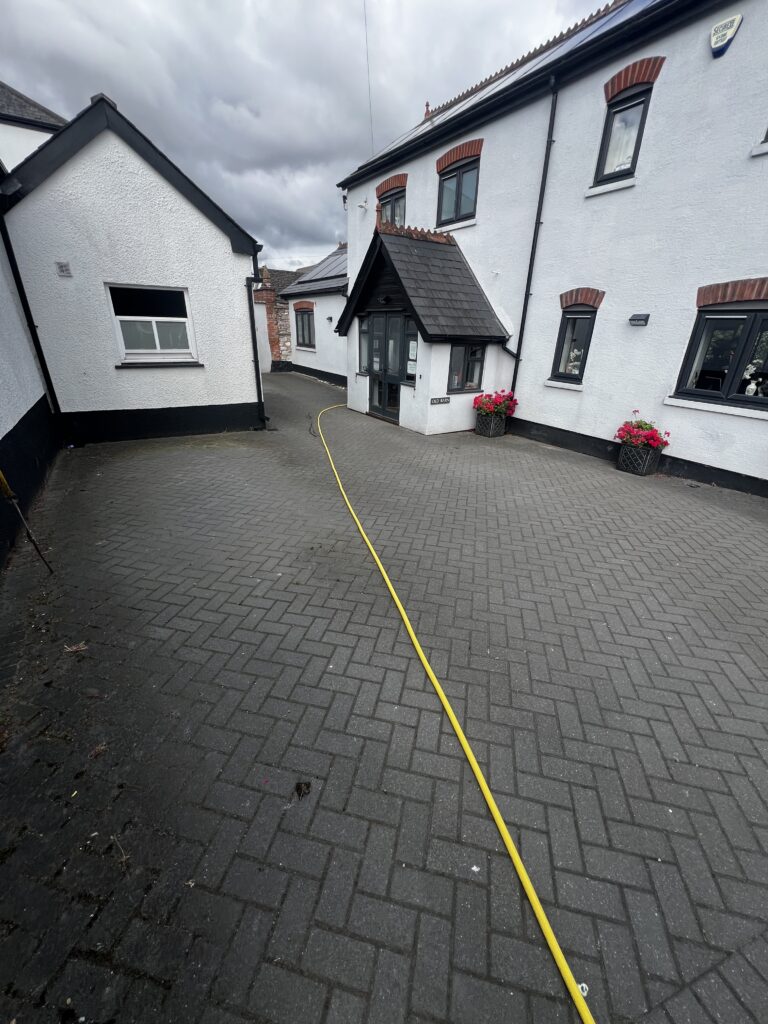 Driveway cleaning - Exwick road - Before photo
