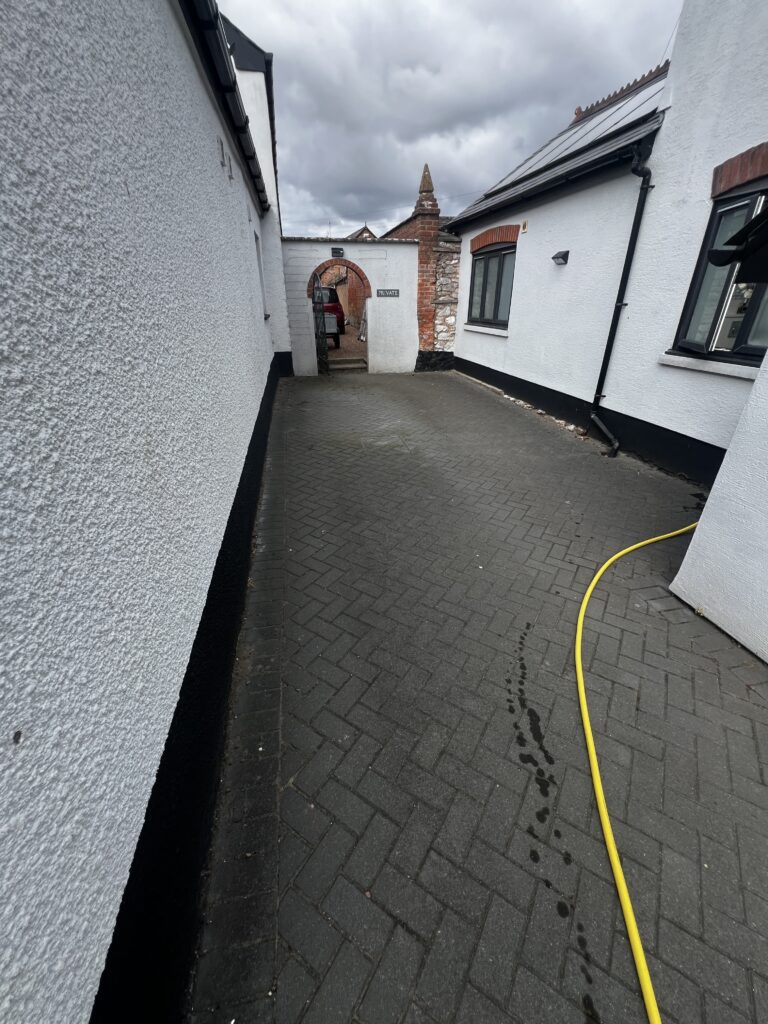 Driveway cleaning - Exwick road - Before photo