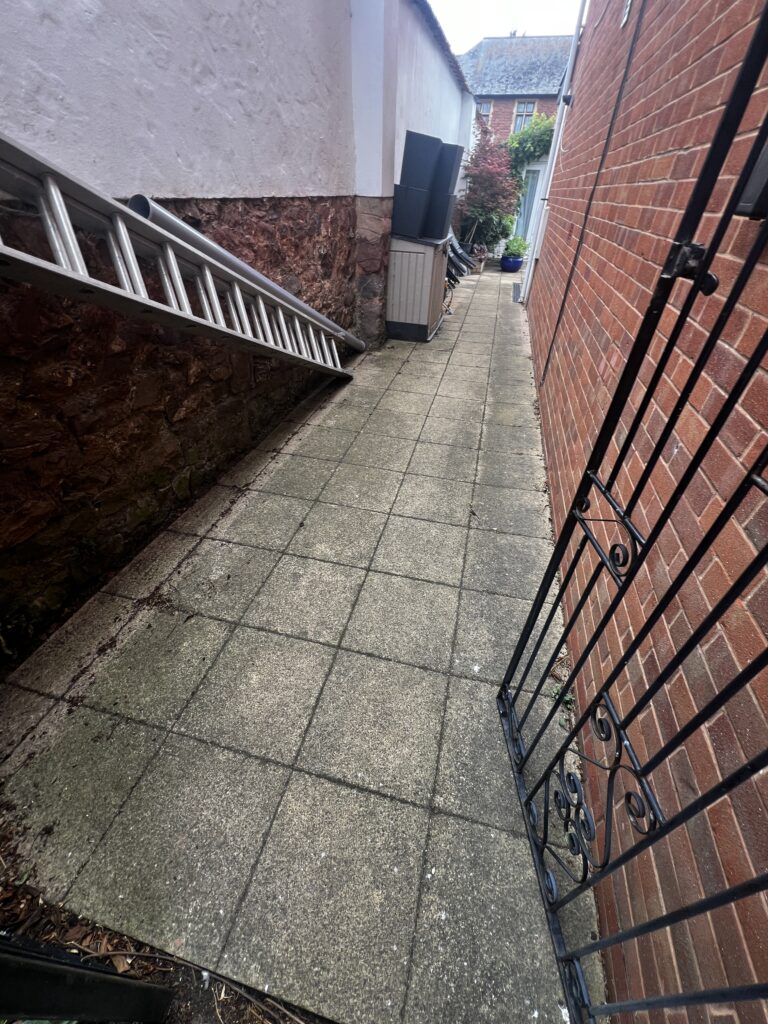 Patio cleaning - Exwick Road - Before photo