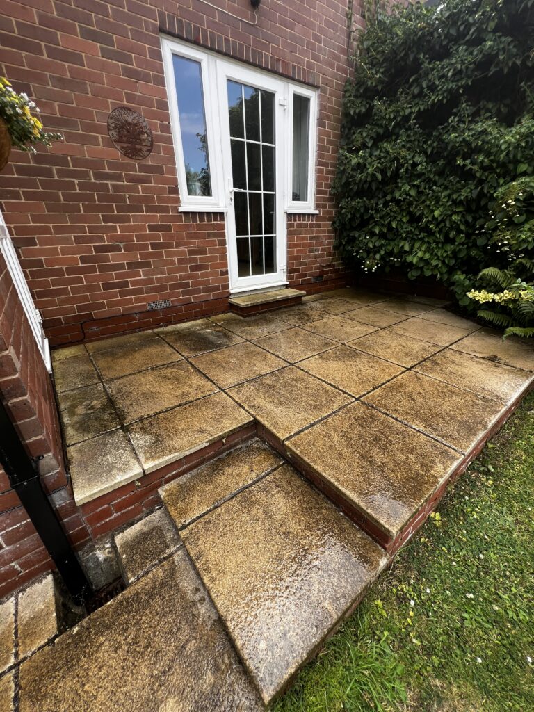 Patio cleaning - Whiteway drive - Before photo