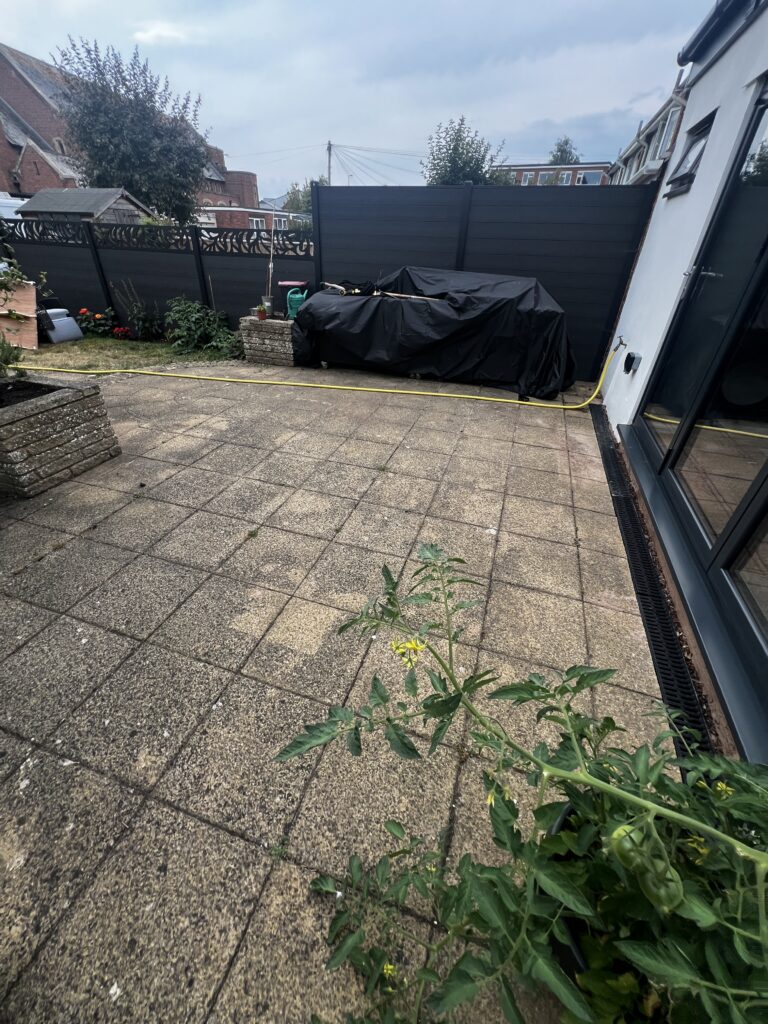 Patio cleaning - Exwick Road - Before photo